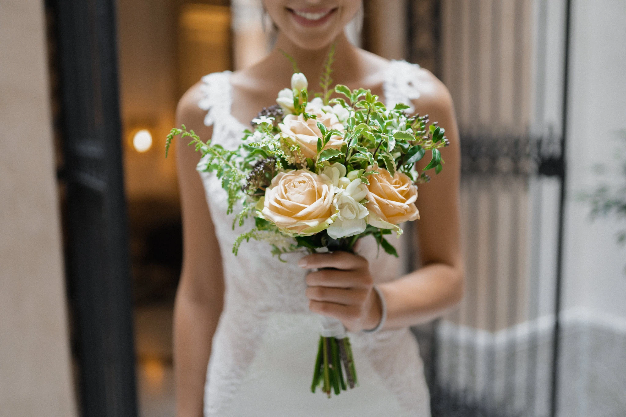 Ramo de novia con rosas · El Patio de Glòria, Palma de Mallorca