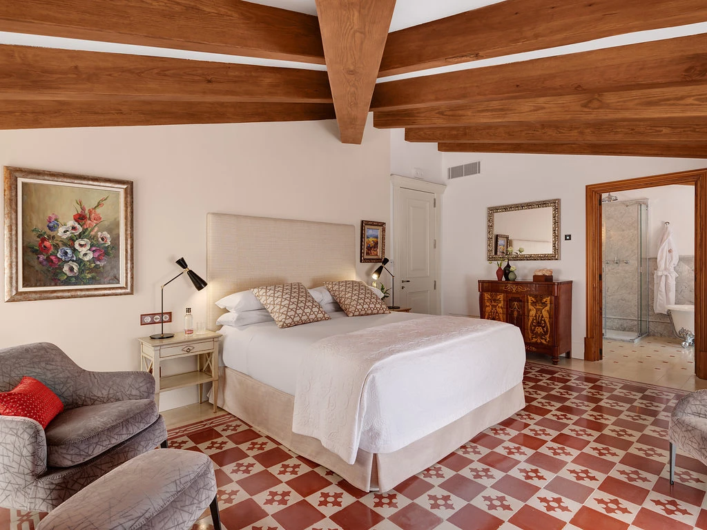 Habitació de l’Hotel Glòria de Sant Jaume