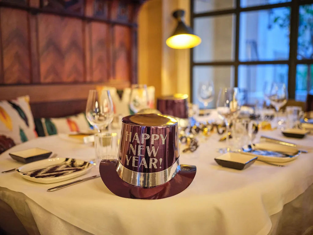 Gedeckter Tisch für das Silvesterdinner · El Patio de Glòria, Palma de Mallorca